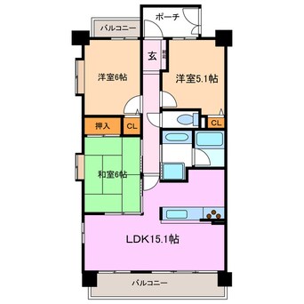 間取図 ダイアパレス赤池駅前