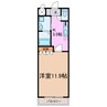 メゾン蓮池 1Kの間取り
