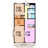 アプリⅡ 2LDKの間取り