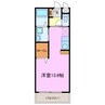 サンシャインヒルズミヨシC 1Rの間取り