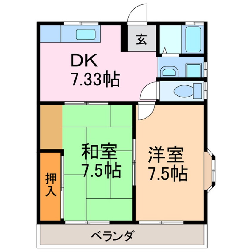 間取図 コーポ佐野Ⅱ