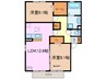 ビューコート 2LDKの間取り