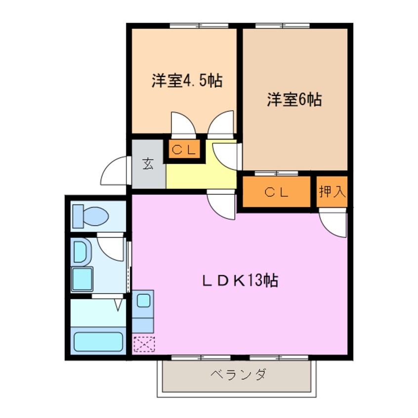 間取図 フォーライフ黒沢台２