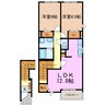 ヒルパーク ハウス 2LDKの間取り