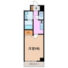 CREST GARDEN M 1Kの間取り