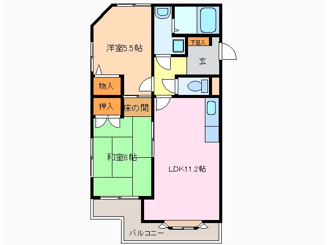 間取り図 ランパート鳴子