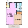 ロジュマン向台 1LDKの間取り