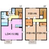 セントラルガーデン B 3LDKの間取り