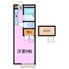 セントラルリバーⅡ 1Rの間取り