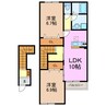 エルヴィータ 2LDKの間取り