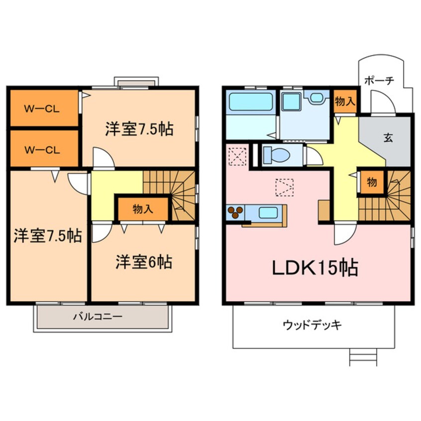 間取図 リビングタウン岩崎台 I棟・J棟