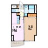 メビウスA･K 1LDKの間取り