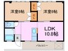 コーポおおくら 2LDKの間取り