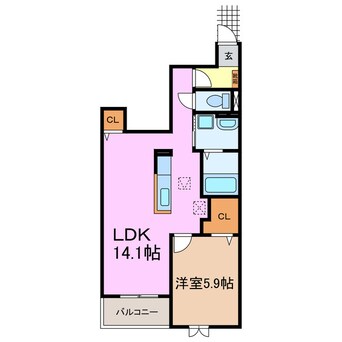 間取図 ラフレシール香久山