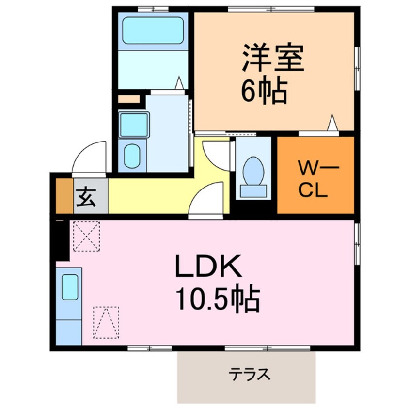 間取図 パルティール大高　Ｂ