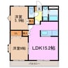 スカイパラスⅡ 2LDKの間取り