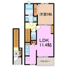 メゾン ホープ 1LDKの間取り