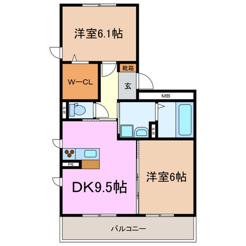 間取図 エクレール A棟