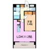 ヴェリテkei 1LDKの間取り