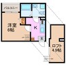 エクステンションY 1Kの間取り