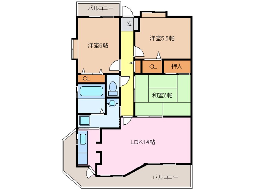 間取図 山田ビル鳴海