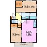 アプリエールガーデンD 2LDKの間取り