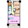 ザ・プラセシオン名古屋駅 2LDKの間取り