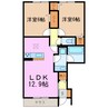アーク　クレール 2LDKの間取り