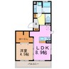クリア　トゥレスC棟 1LDKの間取り