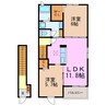 Sweet平池A 2LDKの間取り