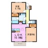ベルネージュⅡ 2LDKの間取り
