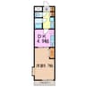 ランドマーク中平 1DKの間取り