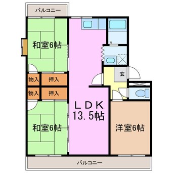 間取図 グランドハイツエクレール