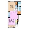 クレセント 1LDKの間取り