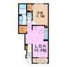 クレセント 1LDKの間取り