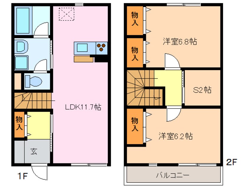 間取図 グリューンヴィラ武路