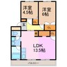 コーポ松ケ根 2LDKの間取り