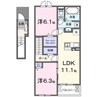 アイレ北山2 2LDKの間取り