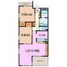 リジェールB 2LDKの間取り