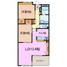 リジェールB 2LDKの間取り