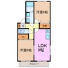 アイリス梅ヶ丘 2LDKの間取り