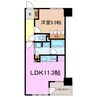 ローレルアイ久屋大通 1LDKの間取り