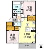 グランアムール 2LDKの間取り