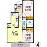 オープストガルテンK 2LDKの間取り