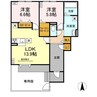 ベルネージュⅢ 2LDKの間取り
