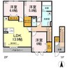 ベルネージュⅢ 3LDKの間取り