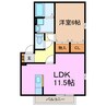 マノワール 1LDKの間取り