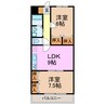 ファミール香 2LDKの間取り