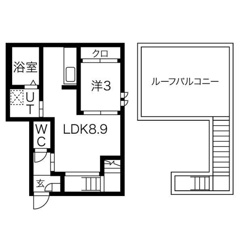 間取図 GRANDTIC Quon鳴海