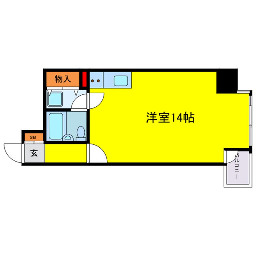 間取図 大阪メトロ谷町線/谷町四丁目駅 徒歩5分 2階 築43年